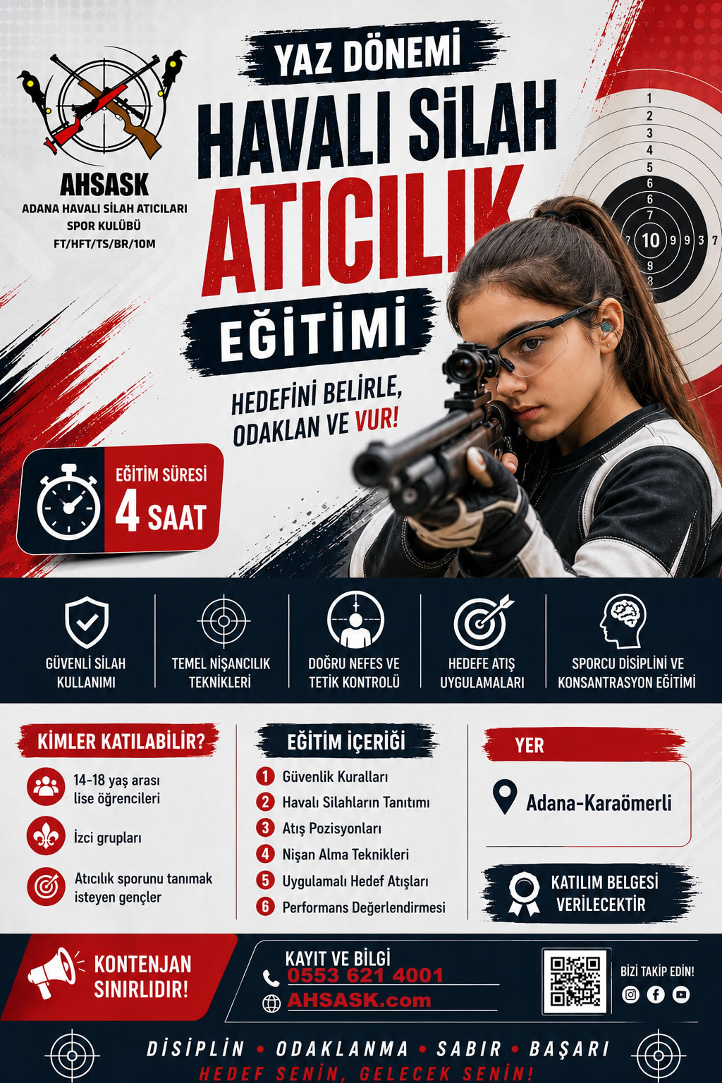 AHSASK Yaz Dönemi Havalı Silah Atıcılık Eğitimi Başlıyor